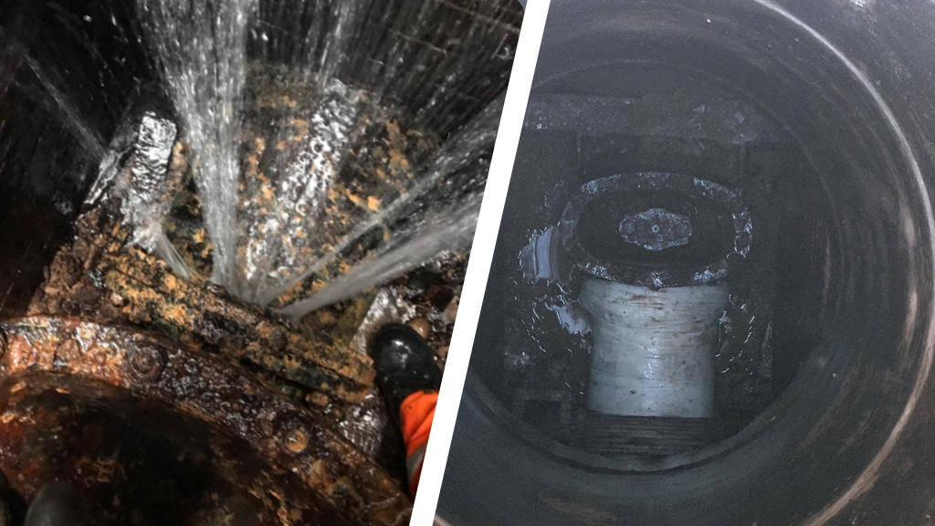 The repair of a leaking underground water main which had proven impossible to fix for 15 years before SylWrap came up with a solution