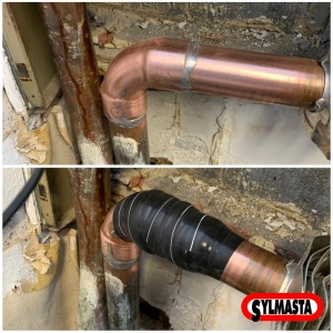 Domestic Heating Copper Pipe Badly Soldered Leaking Joint Repair