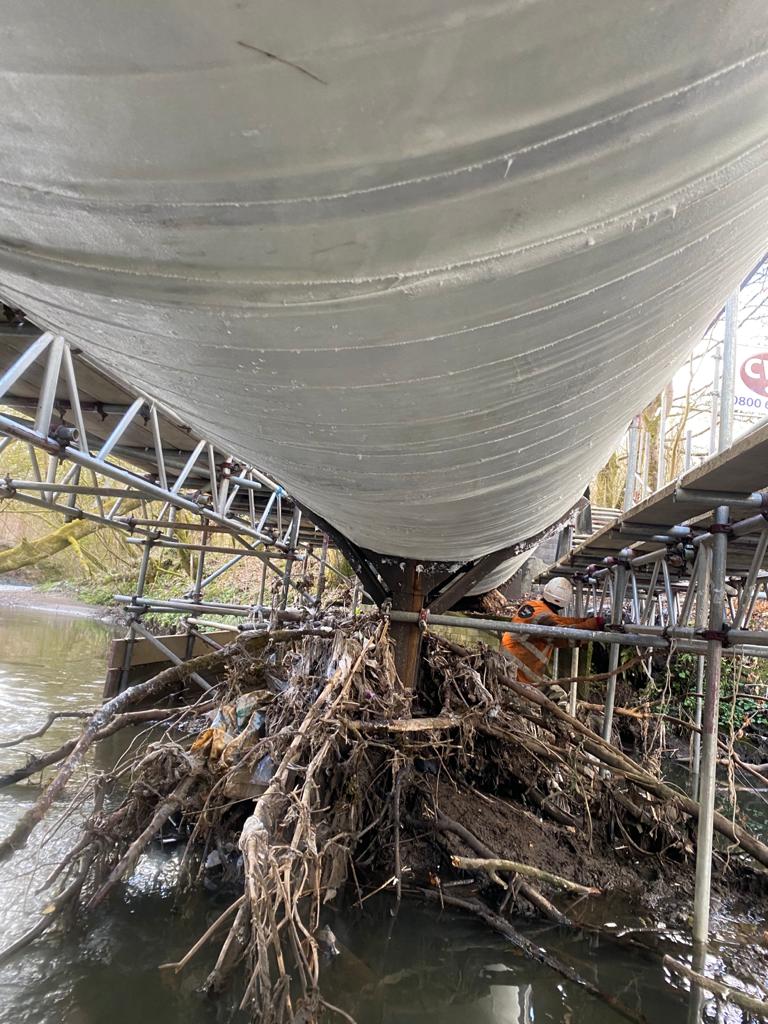 20 metre long pipe bridge in Lancashire repaired with SylWrap HD
