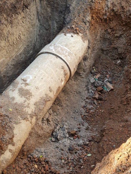 Mexico Buried 600mm Asbestos Cement Leaking Pipe Sleeve Repair