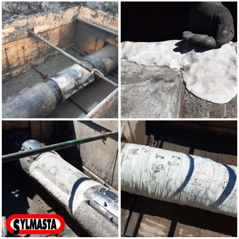 Repair of a leaking 350mm steel pipe running underneath salt marshes and out to sea from a chemical plant