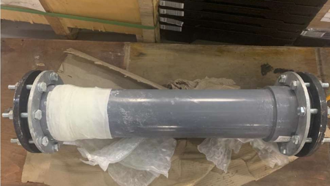 SylWrap HD applied to repair a leaking ABS pipe of the type found in chilled water cooling systems