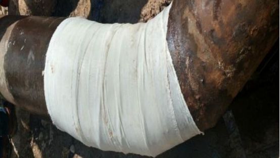SylWrap HD Pipe Repair Bandage used to strengthen a weakened 300mm steel pipeline in a major refurbishment programme at a wastewater treatment plant in Mexico