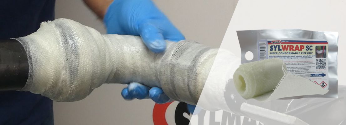 SylWrap SC is a super conformable, flexible pipe bandage which wraps more tightly around complex pipe shapes like bends and joints