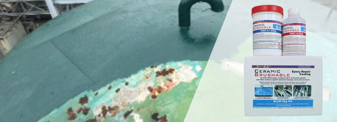Ceramic Brushable Epoxy Coating protects pipes, pumps and tanks against abrasion and wear damage
